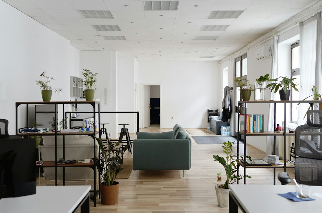 green office workspace
